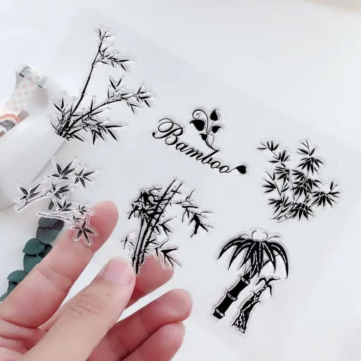

NEW Bamboo Transparent Clear Silicone Stamp/Seal for DIY Scrapbooking/photo Album Decorative Clear Stamp Sheets