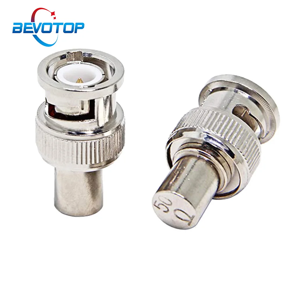 

10pcs/lot 50Ohm/75Ohm BNC Male Plug Termination Dummy Load 50/75 Ohm BNC Male Terminator RF BNC Connector for CCTV