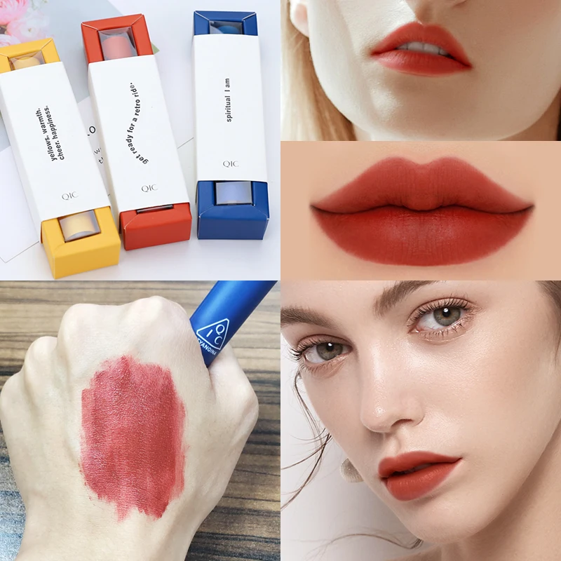 

Velvet Long Lasting Matte Lip Gloss 3 Rich and Natural Color Lipstick Retro Trend Makeup Non-stick Cup Thin and Light Lip Glaze