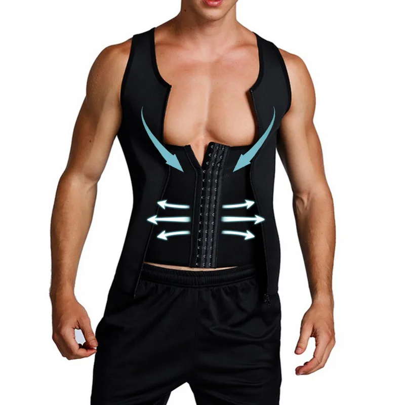 MJARTORIA новинка 2020 мужской неопреновый жилет для похудения майка шейпер тела