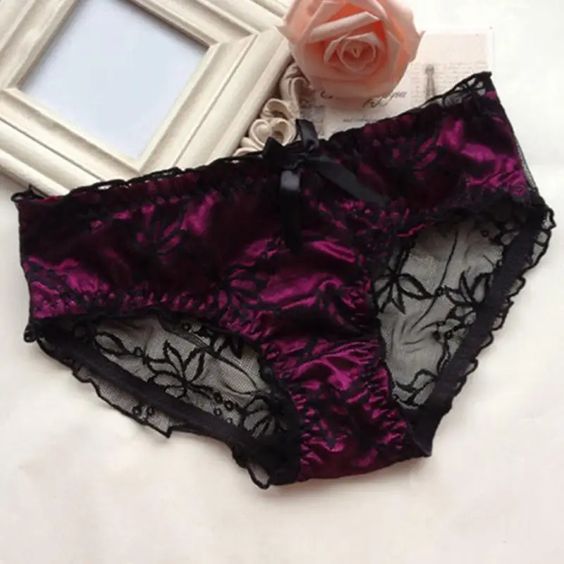 Модные женские трусы со шнуровкой низкая талия для девочек черный красный