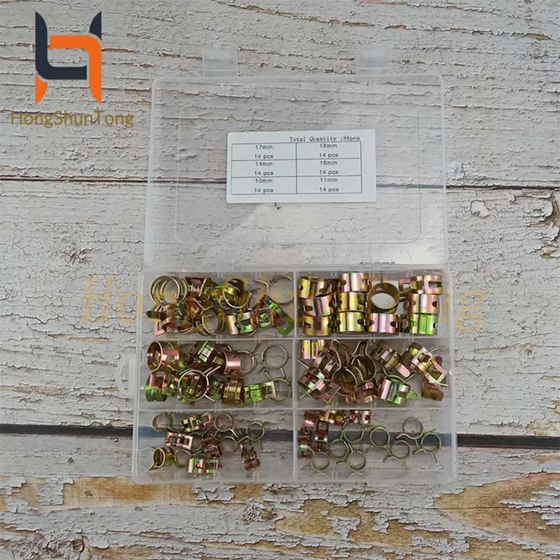 84 шт./компл. 11-18 мм вакуумная пружина топливного масла воды ЦП шланг клип труба для