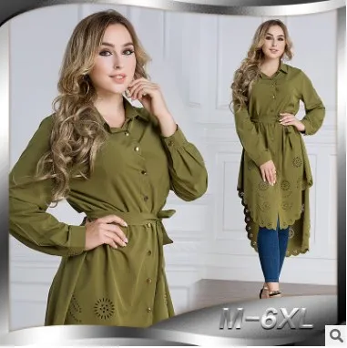 Мусульманская женская Топ рубашка abaya выдалбливают Ближний Восток халат