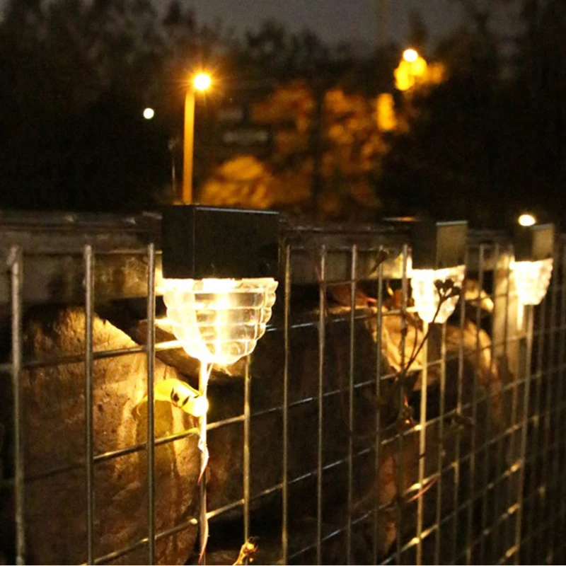 Солнечный СВЕТОДИОДНЫЙ Лестница палубные огни Открытый Садовая дорожка