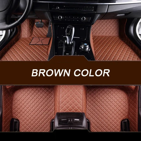 Brown Автомобильный напольный коврик для VOLKSWAGEN vw passat b5 touran 2005 polo sedan golf 6 sharan водонепроницаемый для левого привода - Название цвета: Brown