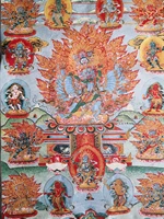36 tibet tibetan embroidered cloth silk buddhism yamantaka vajradhara buddha tangka thangka mural buddha home decor