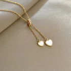 XIYANIKE 316L нержавеющая сталь новый романтический Циркон эмаль сердце кулон Цепочки и ожерелья для женщин подарок модные украшения оптом