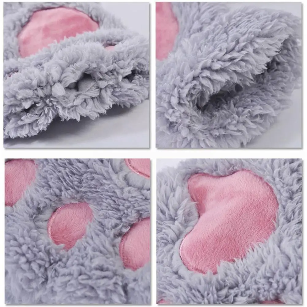 1 пара зимние женские перчатки плюшевые с кошачьими лапами и медведем