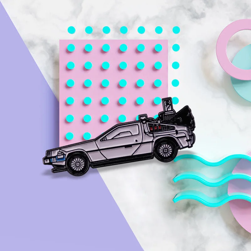 Bc 2 the future delorean Time machine автомобиль эмалевый значок пленка кино фанаты подарок