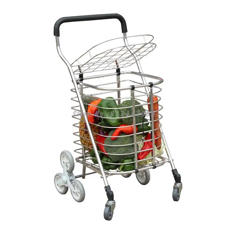 Тележка для подъема по лестнице трейлер Складная портативная тележка покупок