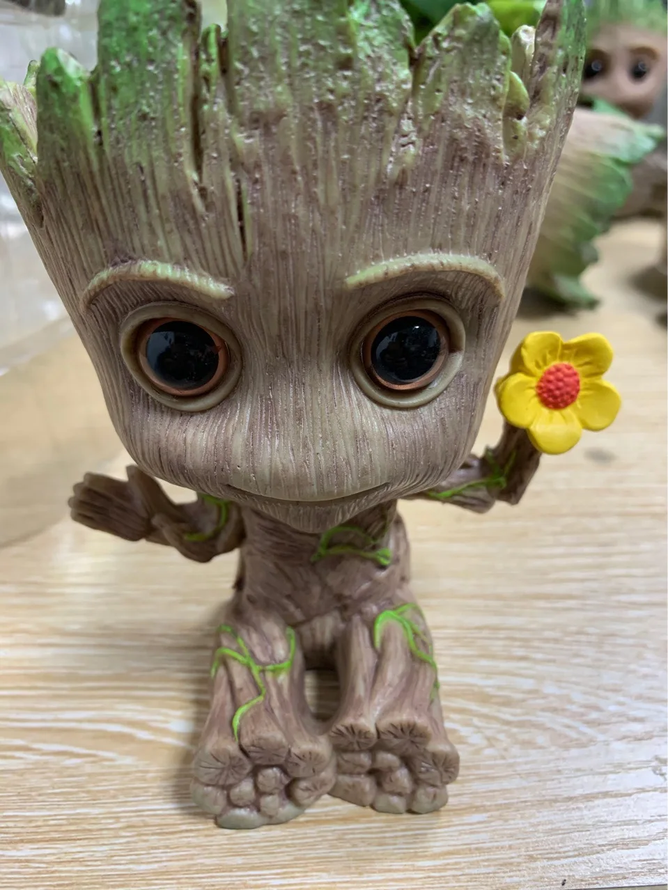 

Groot Flowerpot Cute Model Toy Pen Pot Flower Pot Planter Figurines Tree Man Garden Planter Flower Pot Gift For Baby Kids