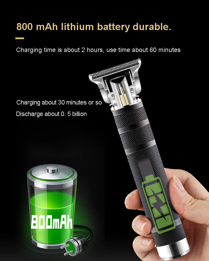 Обновленная металлическая электрическая машинка для стрижки волос с Т-образным