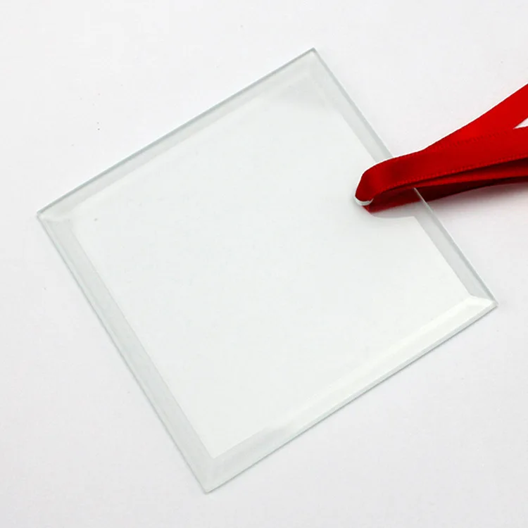 20pcs/lot Sublimation Blanks Christmas Decoration Glass Pendant for Sublimation INk Transfer Printing Heat Press DIY