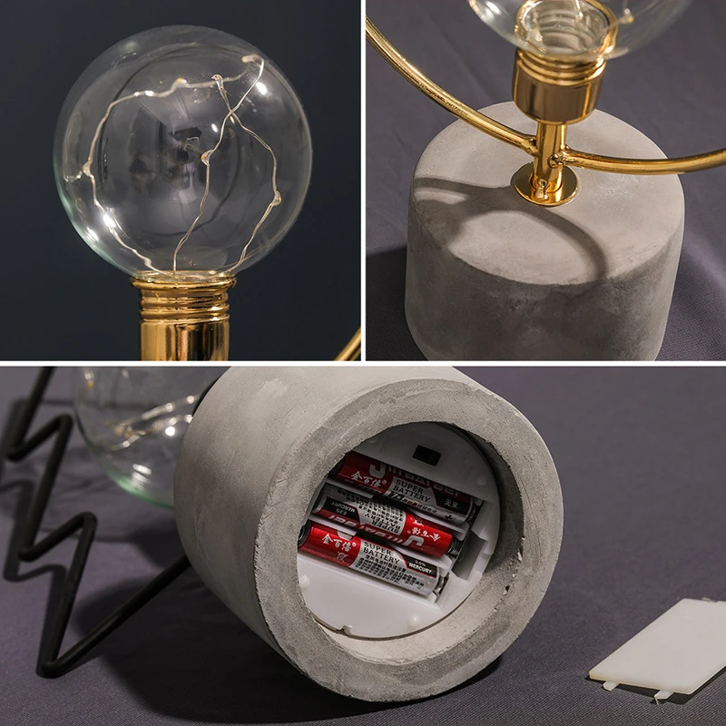 Светодиодная декоративная лампа креативный металлический геометрический