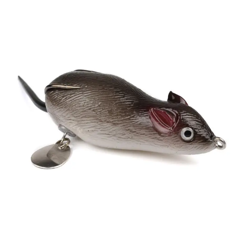 

17.43g/ 7cm Floating Mouse Bait Black Fish Universal Thunder Frog Soft Bait Black Color Fishing Lures Soft Lures Fishing Tackle