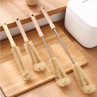 wooden handle bottle cup brush glass bottle cleaning brush kitchen accessories drink mug wine cup scrubber brush for kitchen