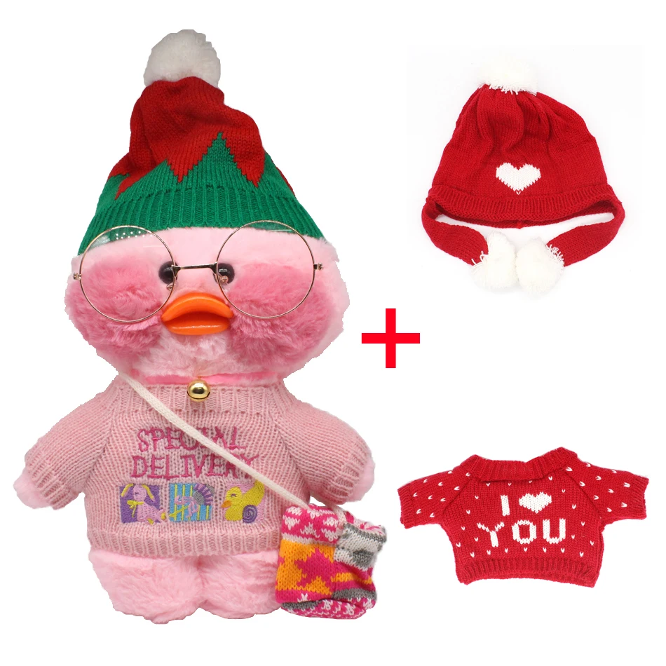 

Whosale 31cm Cute LaLafanfan Cafe Duck Plush Toy Stuffed Soft Kawaii Duck Doll Animal Pillow Birthday Gift for Kids Children