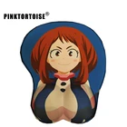 Коврик для мыши с рисунком аниме Моя геройская Академия, мягкий 3D-коврик для мыши для груди с подставкой для запястья, игровой коврик для мыши OCHACO URARAKA, коврик для упора на запястье