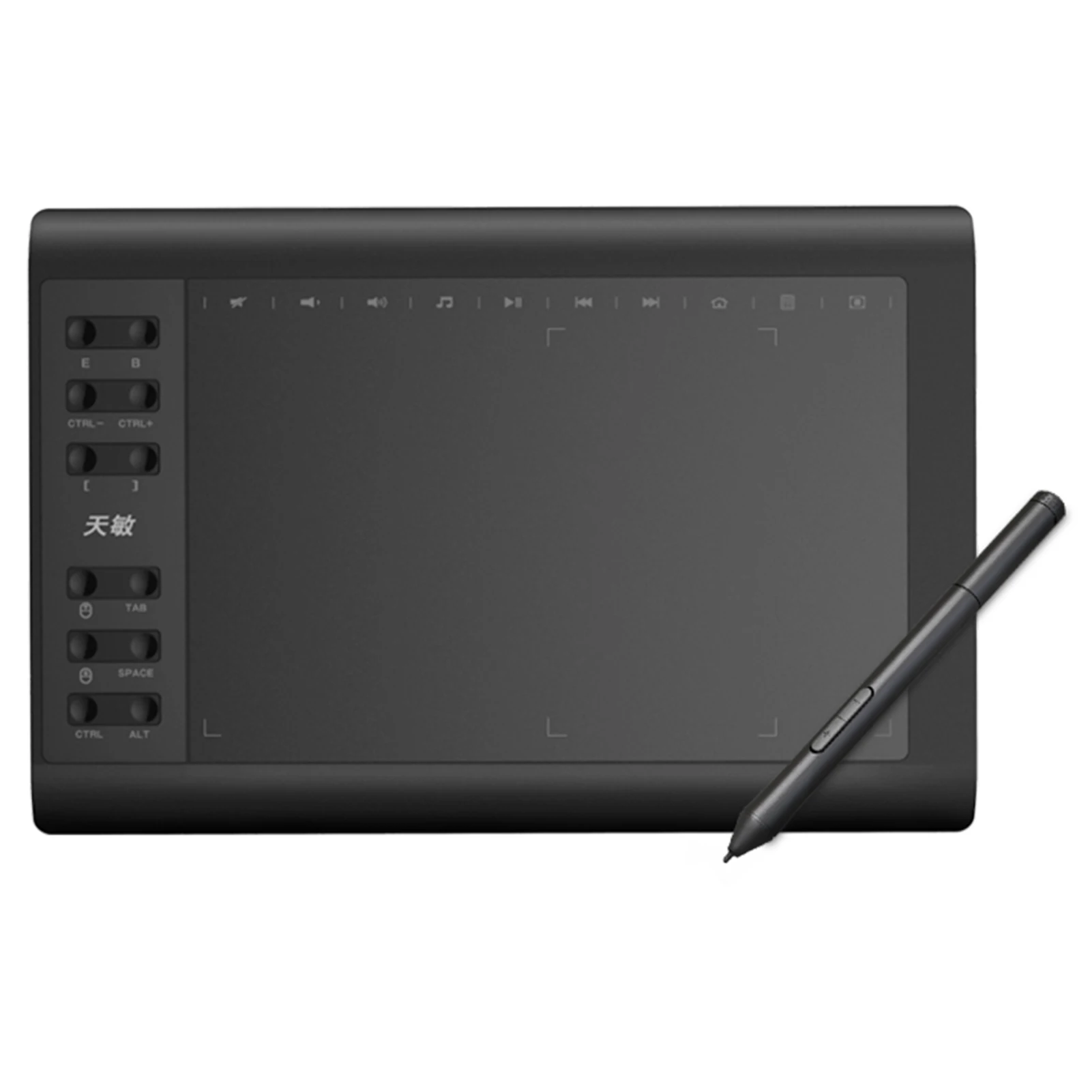 

10moons G10 Digital Art Graphics Drawing Tablet Ultralight with Battery-free Stylus 8192 Levels Pressure 10 Keys Android OTG