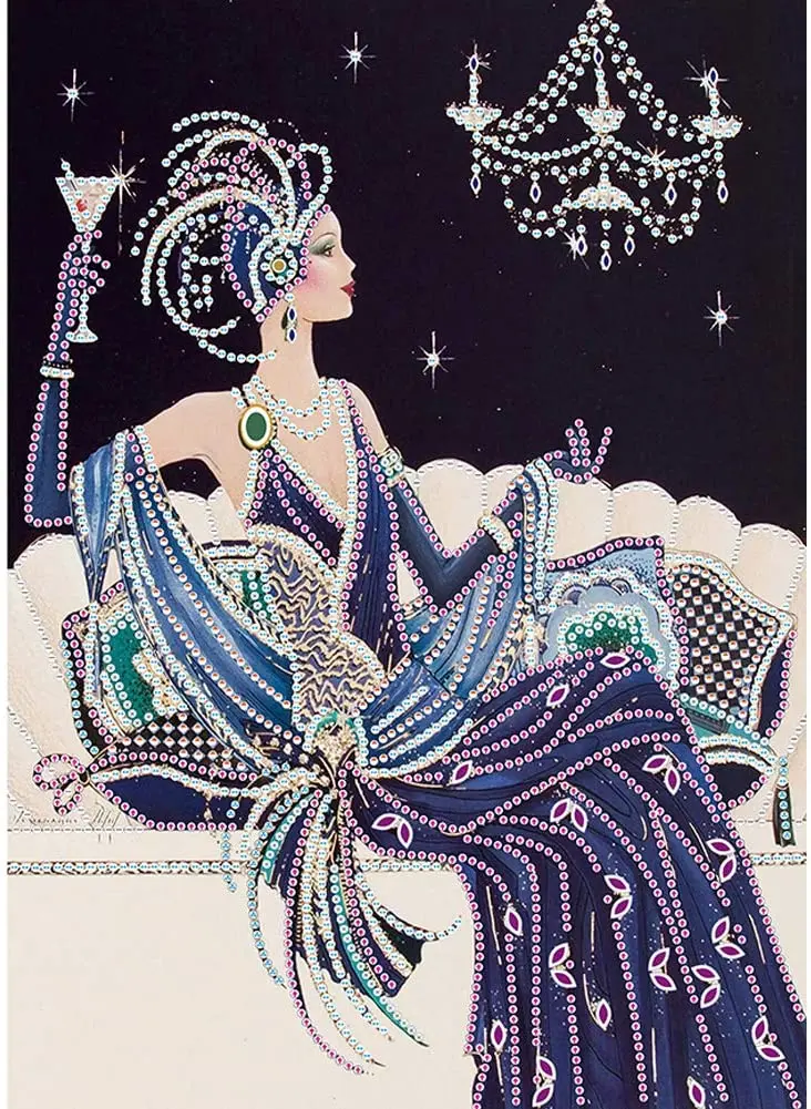 5D DIY шнековый бур из страз особой формы Алмазный Платье для рисования леди