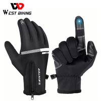 west biking cycling gloves winter fleece thermal mtb bike gloves touch screen outdoor camping hiking motorcycle bicycle gloves