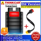 2 шт.лот THINKCAR V1.23.004 Thinkdiag полная система, все программное обеспечение, 1 год, бесплатный OBD2, диагностический инструмент, 16 услуг сброса, кодирование Ecu