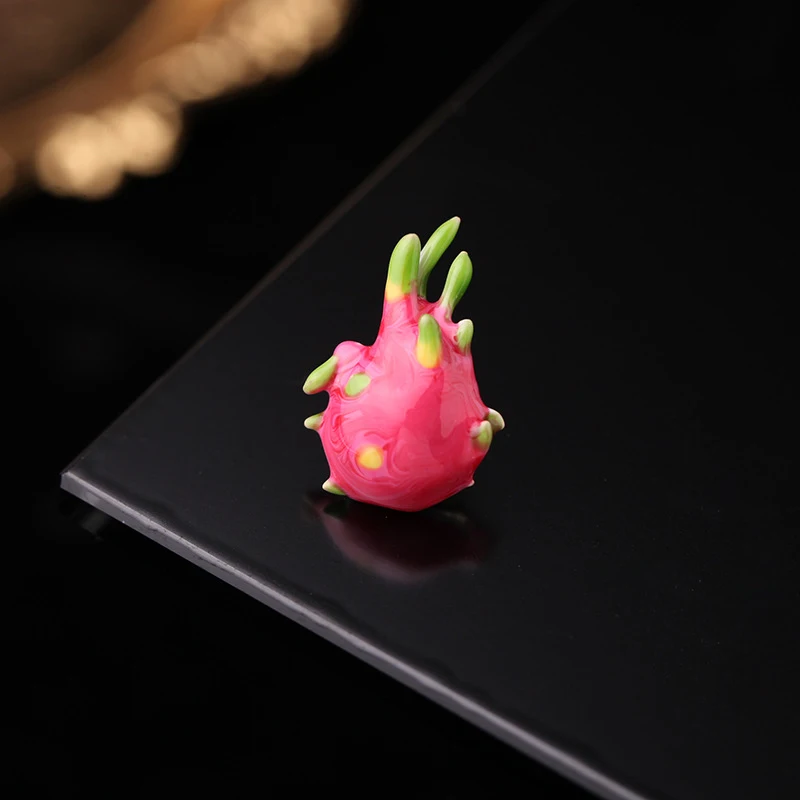 Маленькая креативная брошь Pitaya для женщин и девушек с фруктами воротник