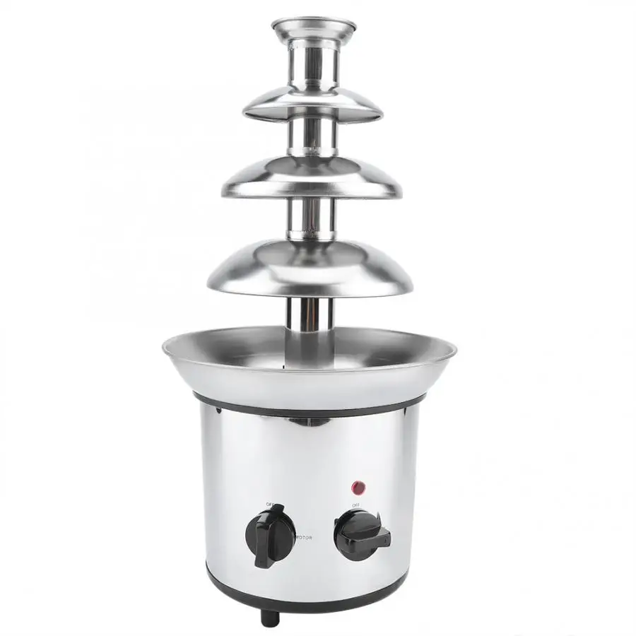 

170W 4 Tiers Electric Chocolate Melting Machine Chocolate Fondue Maker Fountain 110V chocolate Fast Melting Maker