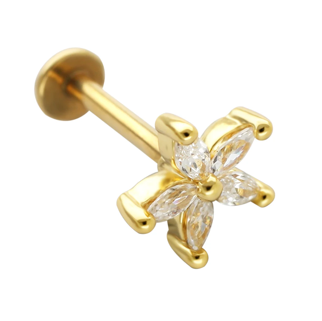 Серьги-гвоздики для губ из хирургической нержавеющей стали 16 г 6/8 мм | Украшения и