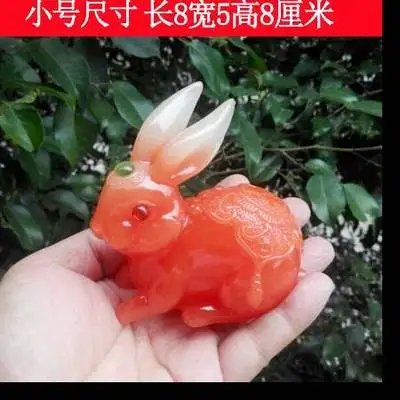 

zodiac rabbit Creative jewelry wedding gift RED rabbit white jade statues Home direct sales and zero - sales
