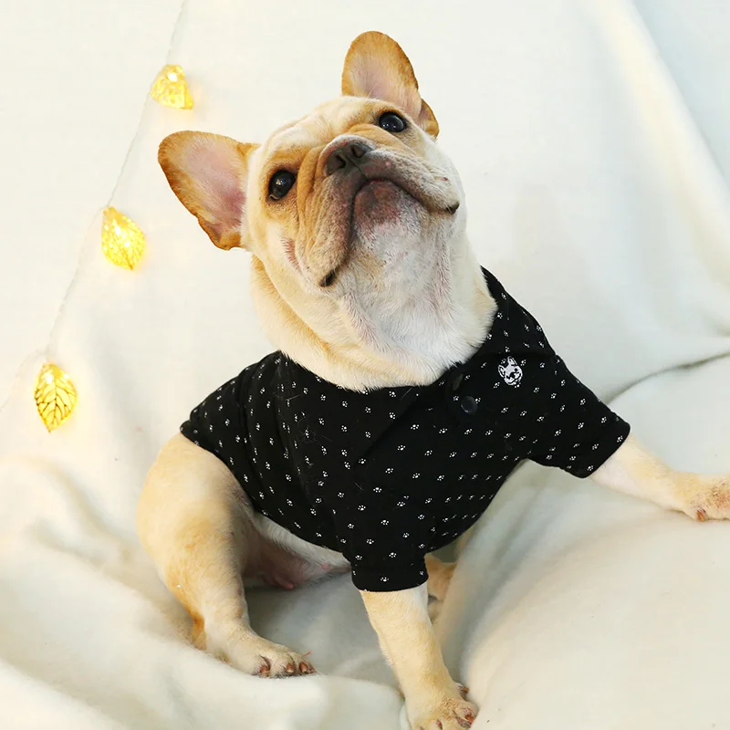 Летняя футболка одежда для бульдогов S 2XL толстый щенок маленькое среднее