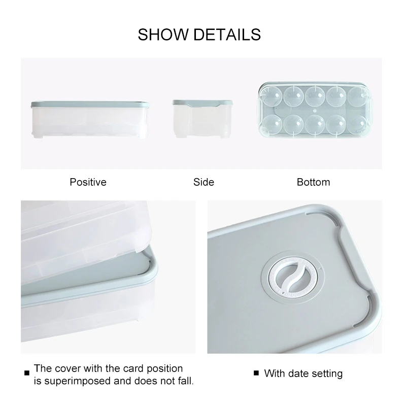 Прозрачный 10 сетка яйцо бытовой ящик для хранения контейнер еды холодильник