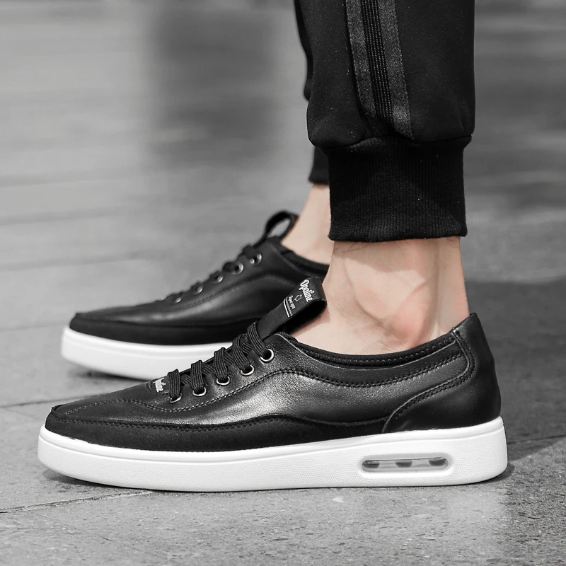 Модные черные и белые туфли на плоской подошве Новинка Лидер продаж модная