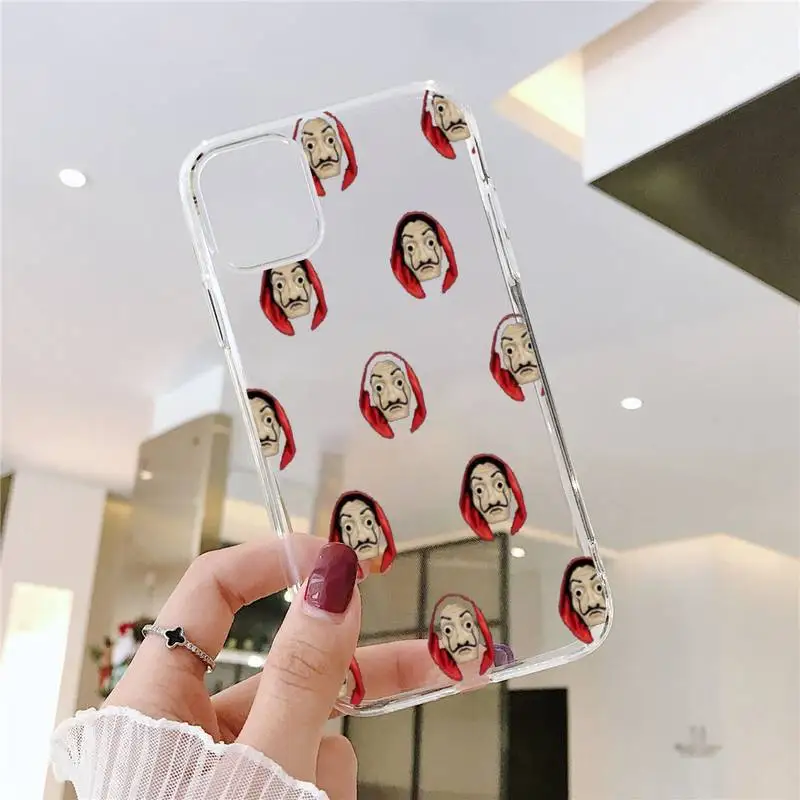 

Spain TV Money Heist House Paper Phone Case Transparent soft For iphone 5 5s 5c se 6 6s 7 8 11 12 plus mini x xs xr pro max