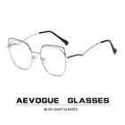 Очки AEVOGUE унисекс, ретро-оправа, металлические зеркальные очки с защитой от синего спектра, AE1016