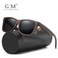 gm natural polarized wooden sunglasses men bamboo sun glasses women brand designer original wood glasses oculos de sol s3833