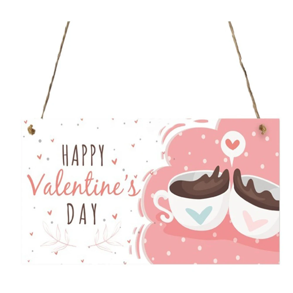 

Wooden Hanging Heart Valentine's Day Girlfriend Boyfriend Family Decoration Sign Gifts Christmas Diy Home Door Tree Decor