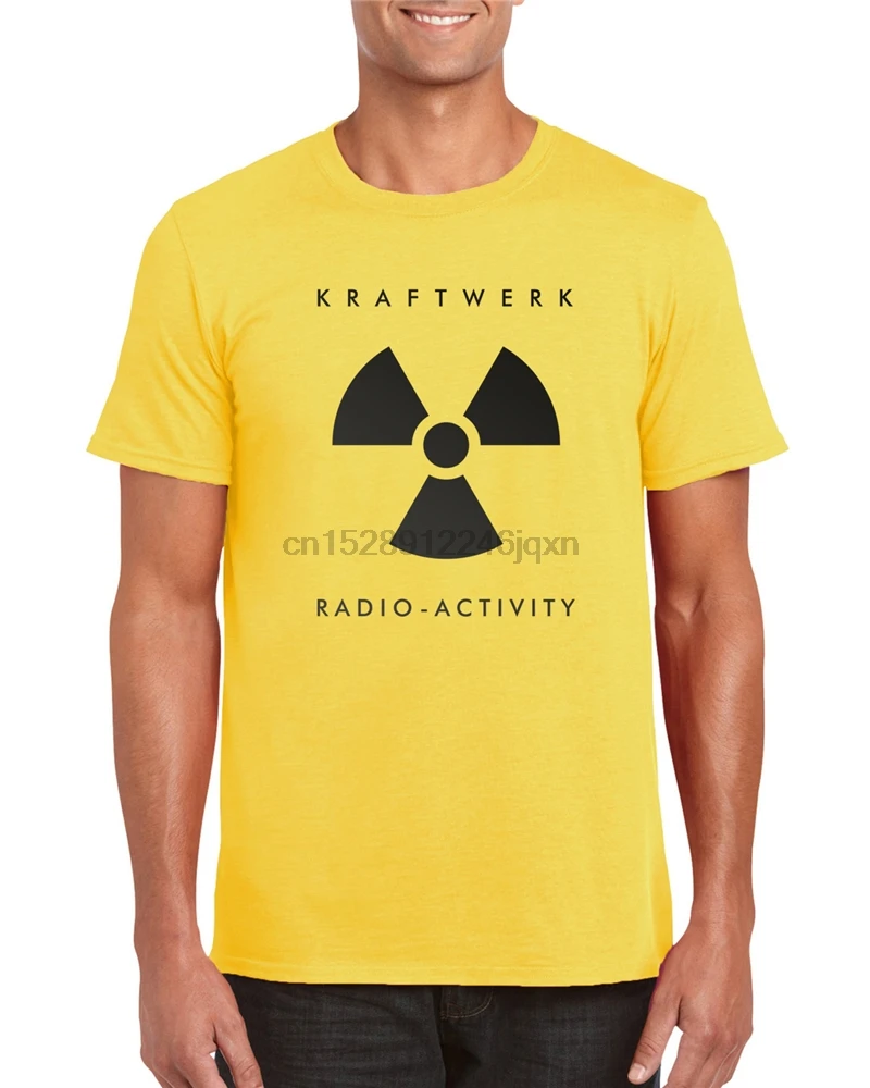 Kraftwerk-радиоактивность Krautrock Германия электронная Ретро футболка Бесплатная