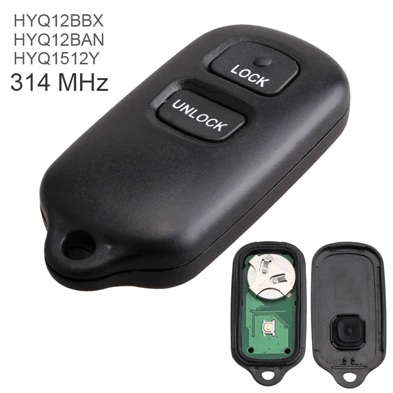 

314MHz 2+1 Buttons Keyless Uncut Flip Remote Key Fob HYQ12BBX, HYQ12BAN / HYQ1512Y / RSS-210 Fit for Toyota 2000-2008