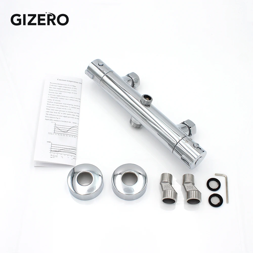 new arrival high quality bathroom thermostatic mixer valve shower faucet inelligent bathtub mixer valvola termostatica zr960 free global shipping