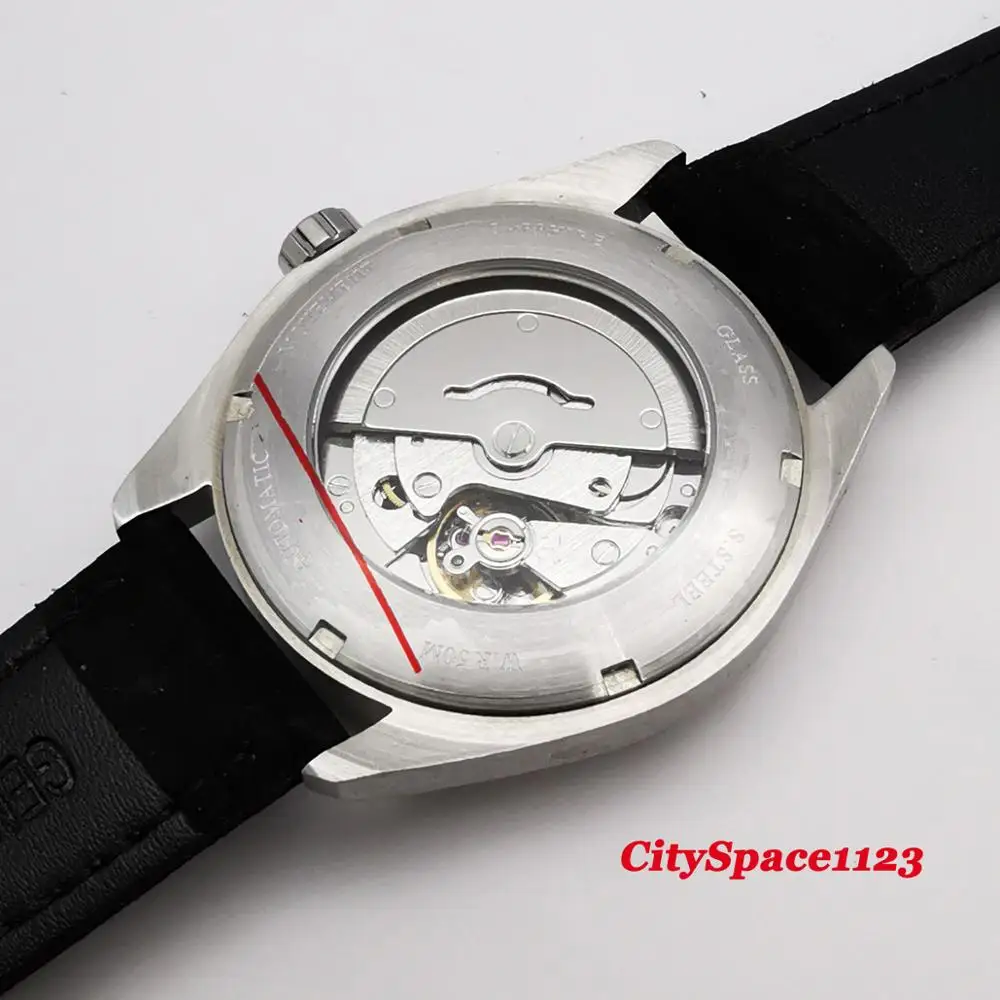 Мужские часы с сапфировым стеклом 41 мм водонепроницаемые механические наручные