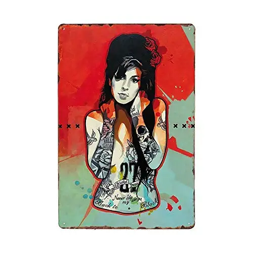 

Tattoo Girl Theme Tin Sign Metal Sign Tattoo Studio Shop Decoration Wall Vintage Art Painting Poster Wall Decor 8x12 Inch Metal