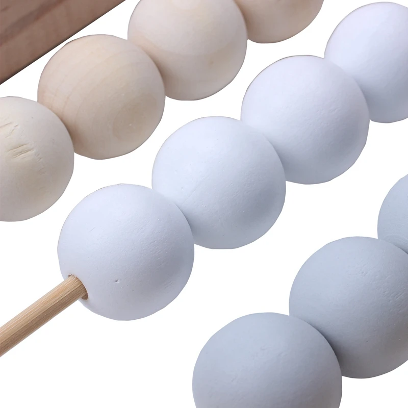 

Nordic Style Natural Wooden Abacus With Beads Craft Baby Early Learning Educational Toys Scandinavian Style Baby Room Decor