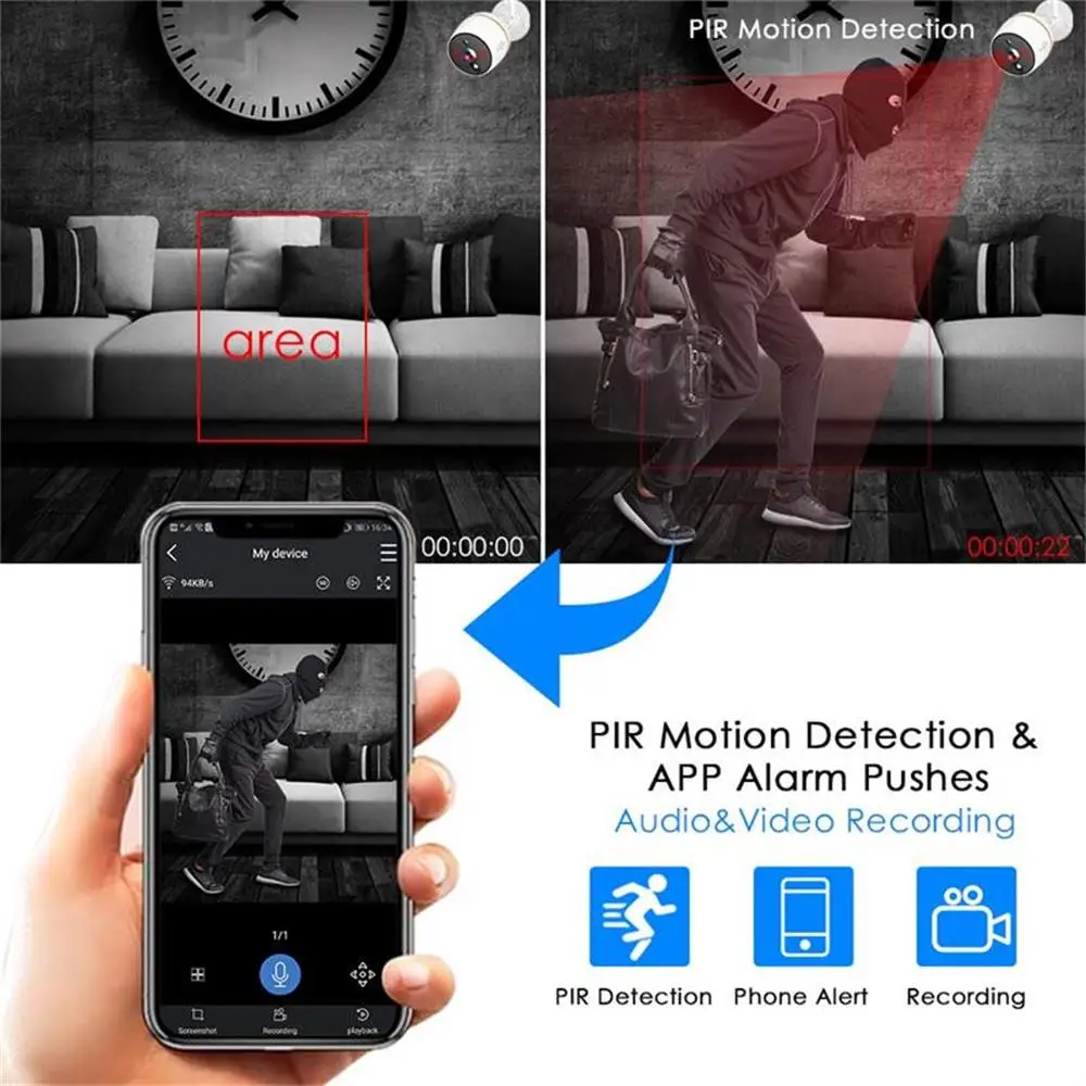 Wifi Camera Wireless NVR Surveillance-Kit Cctv-System Video-Security Outdoor SD Card Two Way Audio System 1080P 7" Touch Screen