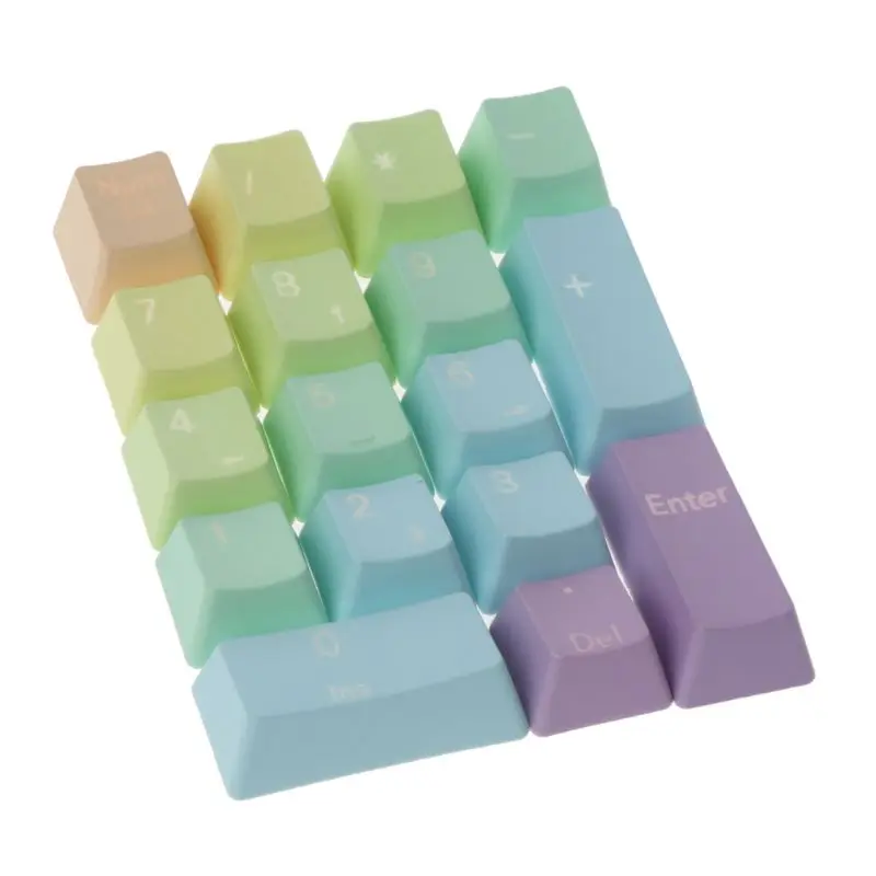 

17 Key RGB Top Printed PBT Shot Backlit Keycap for cherry MX Switches Mechanical Keyboard Numpad