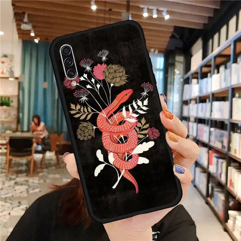 

Hand Snake Flower art pattern Phone Case For Samsung galaxy A S note 10 7 8 9 20 30 31 40 50 51 70 71 21 s ultra plus
