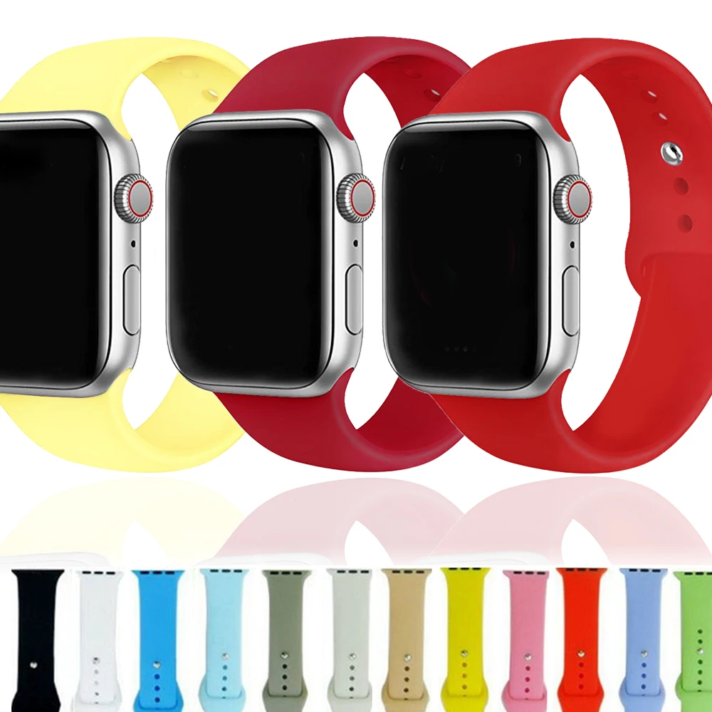Ремешок для часов Silikon Für apple watch band 40 мм 44 мм 42 мм 38 мм apple watch 4 apple watch 5 correa iwatch повязки Uhr zubehёr