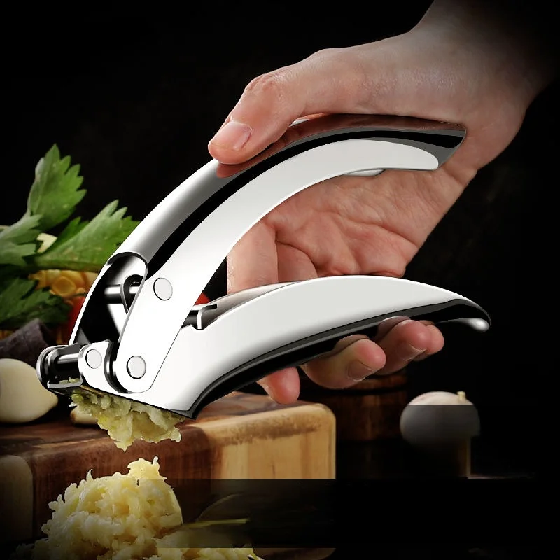 

Thickened NEW 304 Stainless Steel Garlic Press Portable Garlic Presser Mincer Chopper Crusher Slicer Grater Squeezer