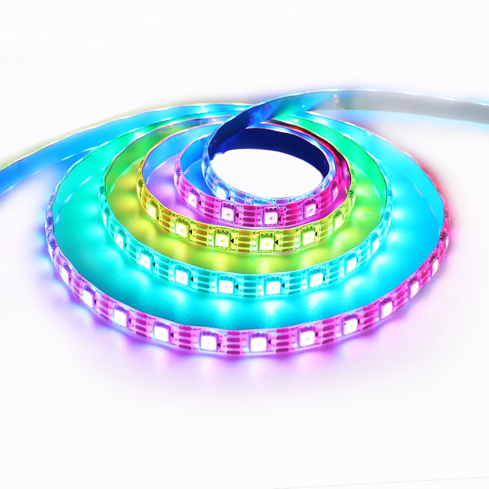 WS2815 RGB светодиодный ленточный светильник 5 м 12 В Адресуемая Светодиодная лента 60LED