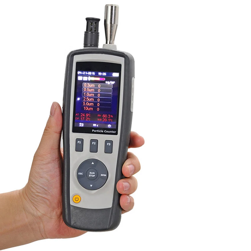 

DT-9880 3 в 1 счетчик частиц качества воздуха монитор 0,5-50 ℃ 2,8 дюймов Tft Цвет ЖК-дисплей Дисплей Камера Функция пыли счетчик 100-240V